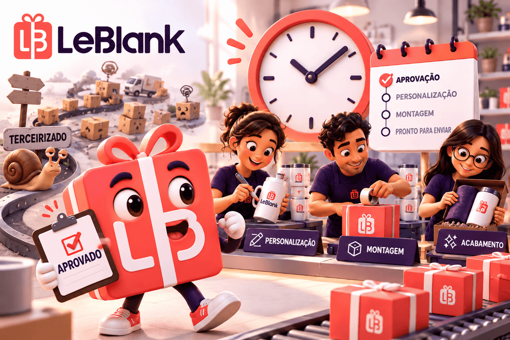 Quanto tempo leva para produzir presentes corporativos personalizados e quando o prazo começa a contar? - LeBlank Corporativo