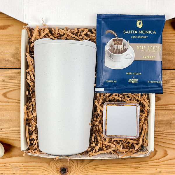 Foto do Kit Presente Corporativo Cafe com Copo de Bambu Ecologico