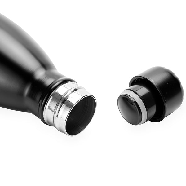 Garrafa Termica Esportiva Squeeze de Inox Preta - Personalizada