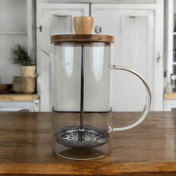 Cafeteira Prensa Francesa de Bambu 600mL - Personalizada - LeBlank Corporativo