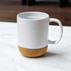 Caneca de Ceramica Branca com Base de Cortica 400ml - Personalizada - LeBlank Corporativo