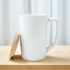 Caneca de Ceramica Branca com Tampa de Bambu 470ml - Personalizada - LeBlank Corporativo