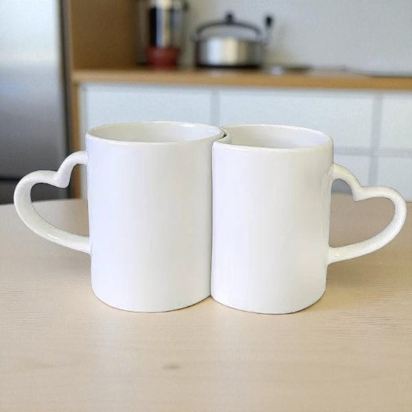 Caneca de Ceramica Branca Dupla Love - Personalizada - LeBlank Corporativo