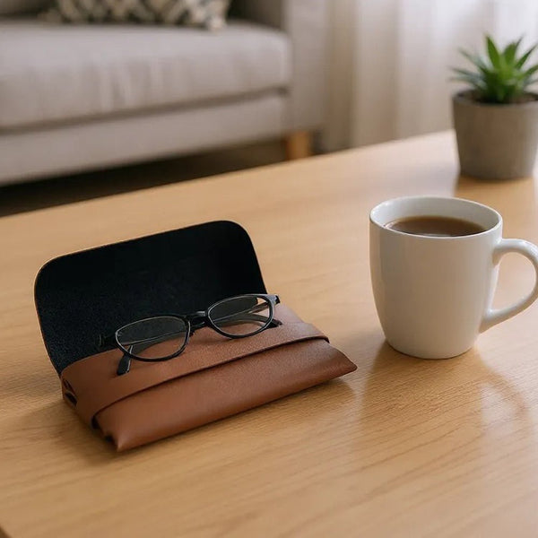 Estojo Porta Oculos de Courino - Personalizado - LeBlank Corporativo