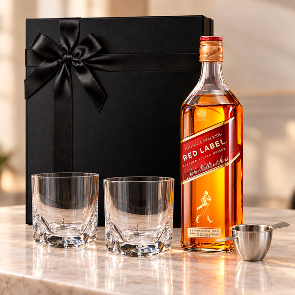 Kit Presente Caixa Cartonada com Whisky e Copos