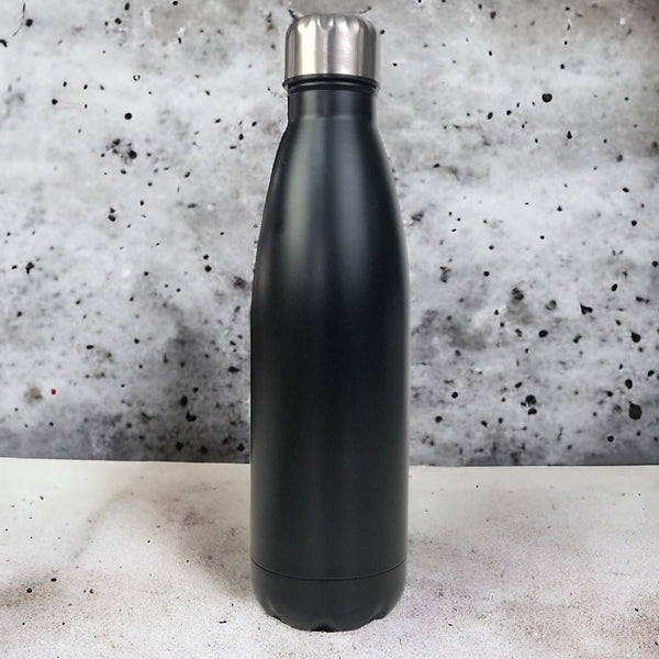 Garrafa Esportiva Squeeze de Inox (Sem termica) Preta - Personalizada - LeBlank Corporativo