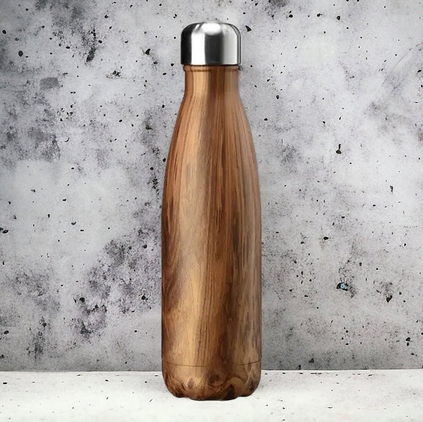 Garrafa Termica de Inox Madeira - Personalizada - LeBlank Corporativo