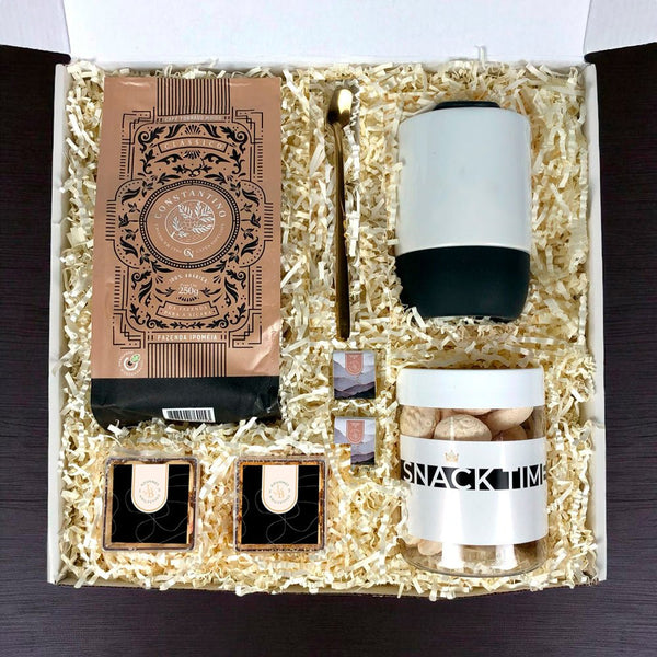 Kit Presente Cafe com Caneca com Copo de Ceramica Personalizado - LeBlank Corporativo