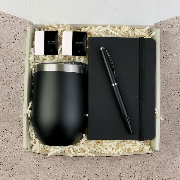 Kit Presente Corporativo Caderno e Copo Termico - LeBlank Corporativo