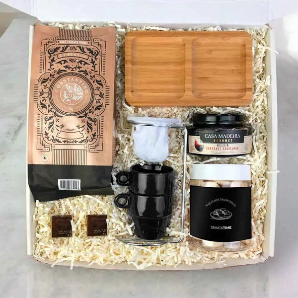 Kit Presente Corporativo Cafe com Coador Individual - LeBlank Corporativo