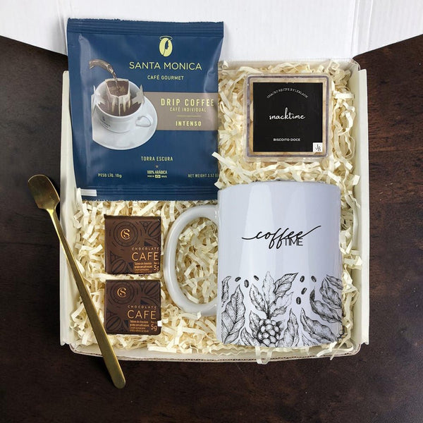 Foto do Kit Presente Corporativo Cafe com Snack e Caneca Personalizada