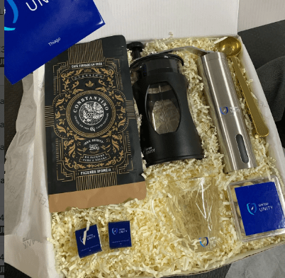 Kit Presente Corporativo Cafe Completo Copo Vidro Parede Dupla - LeBlank Corporativo