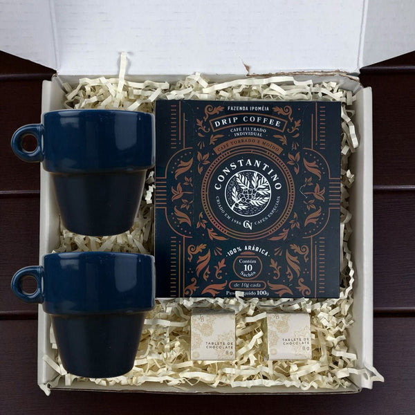 Kit Presente Corporativo Cafe Drip Coffee em Sache - LeBlank Corporativo