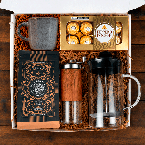 Kit Presente Corporativo Cafe em Graos com Caneca Raizes - LeBlank Corporativo