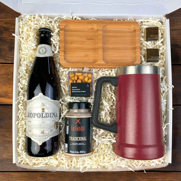 Kit Presente Corporativo Cerveja e Copo de Chopp Termico - LeBlank Corporativo