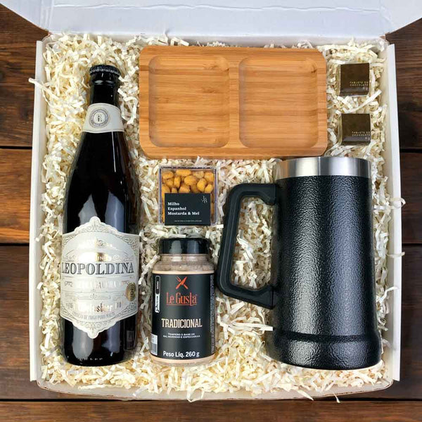 Kit Presente Corporativo Cerveja e Copo de Chopp Termico - LeBlank Corporativo