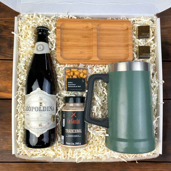 Kit Presente Corporativo Cerveja e Copo de Chopp Termico - LeBlank Corporativo