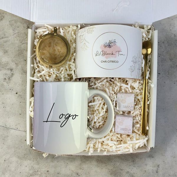 Kit Presente Corporativo Cha Gold - LeBlank Corporativo