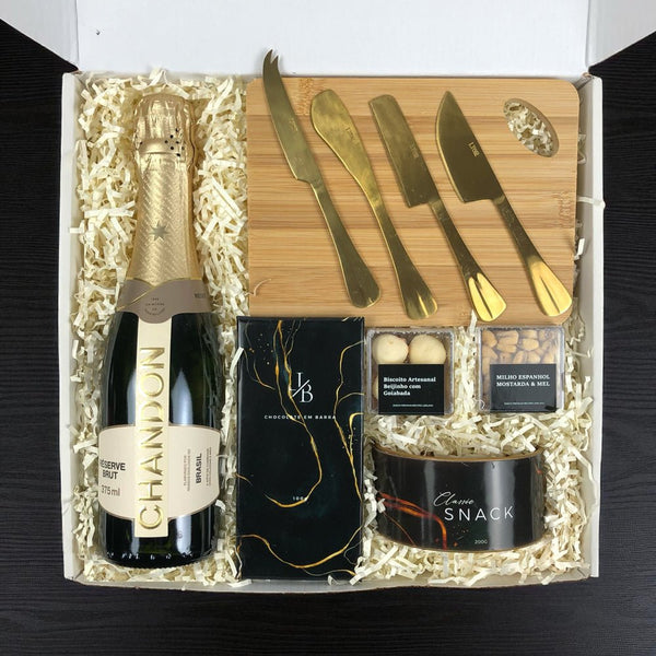Kit Presente Corporativo Chandon com Snacks Gourmet - LeBlank Corporativo