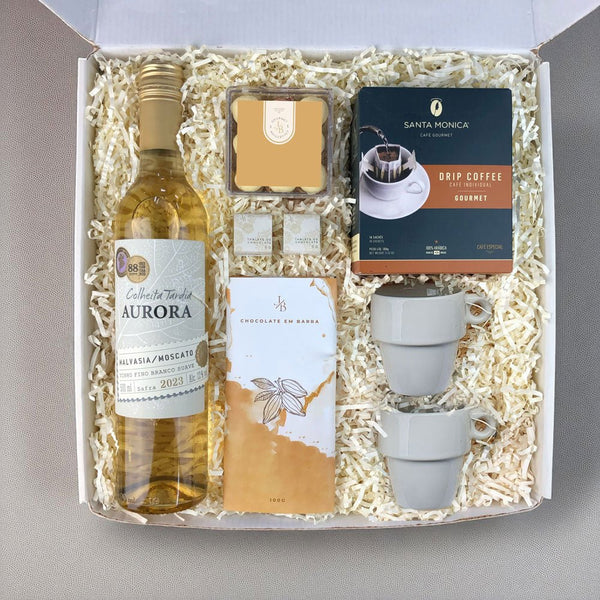 Kit Presente Corporativo Familia Vinho e Drip Coffee - LeBlank Corporativo