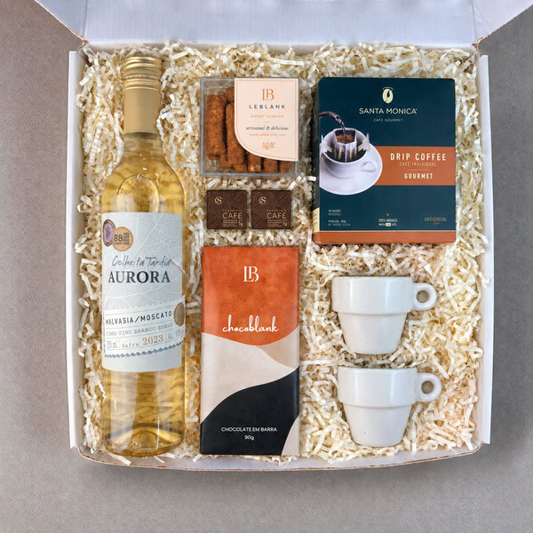 Kit Presente Corporativo Familia Vinho e Drip Coffee - LeBlank Corporativo