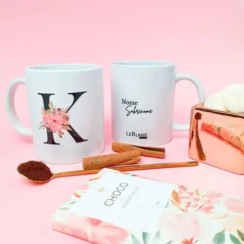 Kit Presente Corporativo Feminino com Caneca Personalizada e Chocolate - LeBlank Corporativo