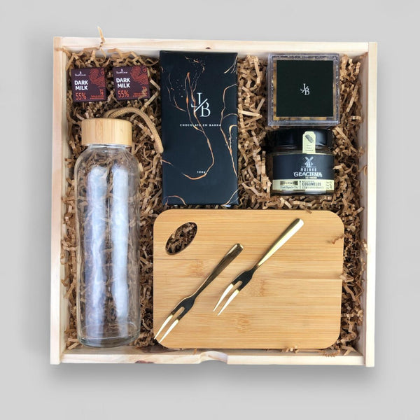 Kit Presente Corporativo Garrafa de Vidro - Parceria SME - LeBlank Corporativo