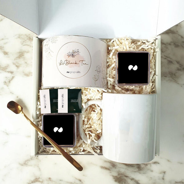 Kit Presente Corporativo Grupo Elo Presente Cha com Chocolate - LeBlank Corporativo