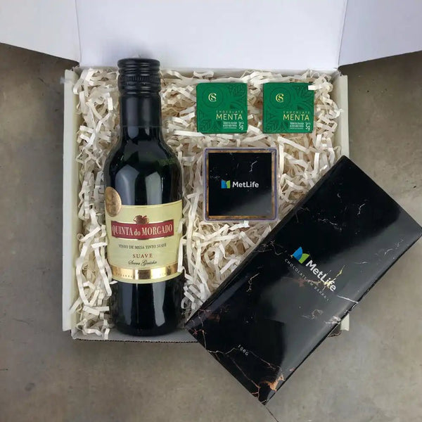 Kit Presente Corporativo MetLife Vinho Tinto 245mL - LeBlank Corporativo
