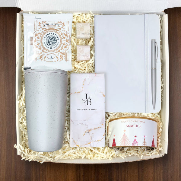 Kit Presente Corporativo Office com Copo de Bambu Ecologico - LeBlank Corporativo