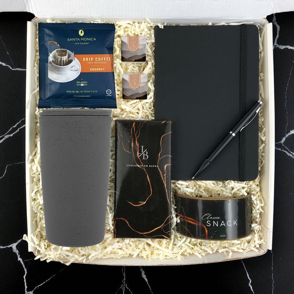 Kit Presente Corporativo Office com Copo de Bambu Ecologico - LeBlank Corporativo