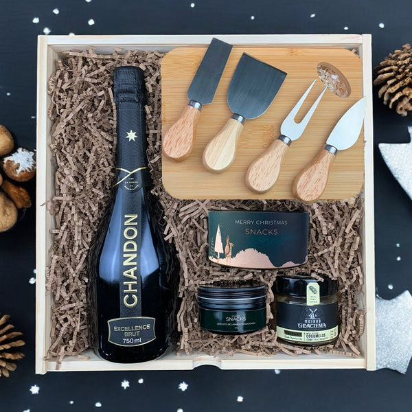 Kit Presente Corporativo Wood Chandon Excellence Gourmet - LeBlank Corporativo