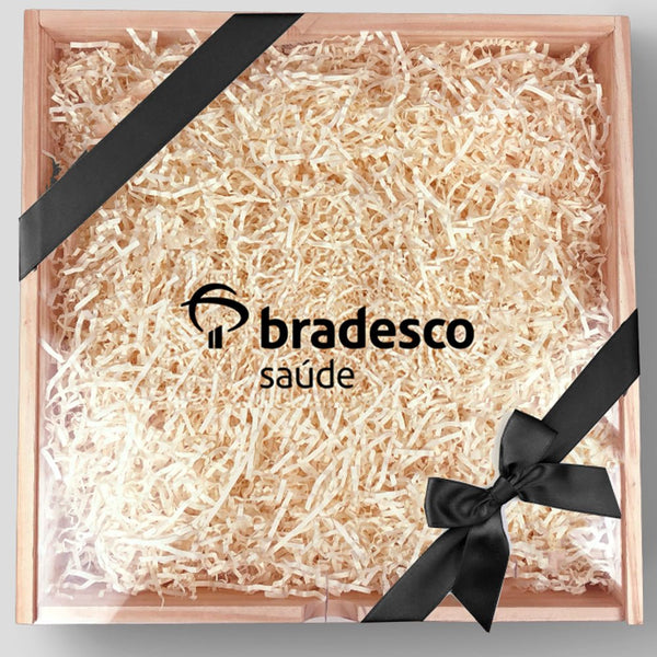 Presente Kit Wood Cafe Com Prensa Francesa Vidro e Bambu Premium Bradesco - LeBlank Corporativo