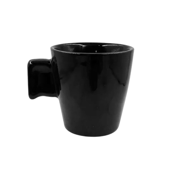 Xicara de Ceramica Mimo 80mL Preta - Personalizada - LeBlank Corporativo