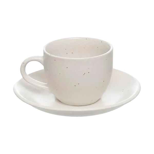 Xicara de Cha com Pires de Ceramica Brim 160mL - Personalizado - LeBlank Corporativo