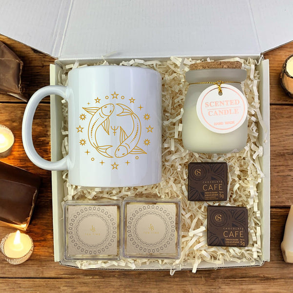 Kit Presente Corporativo Vela com Caneca Personalizada Signos