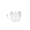 Xicara de vidro parede dupla 70ml - Personalizada