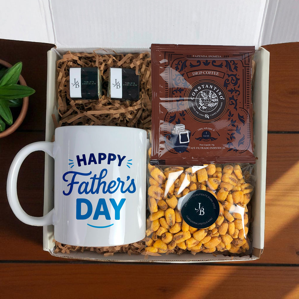 Kit Caneca Personalizada com Drip Coffee e Snacks LeBlank Corporativo