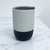 Copo Ceramico Branco Fosco com Tampa Acrilica e Base Silicone 325ml - Preto - Personalizado
