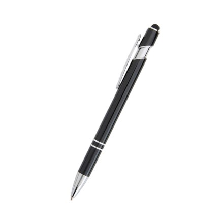 Caneta de Metal com Touch Brilho com Detalhes Prata - Personalizada