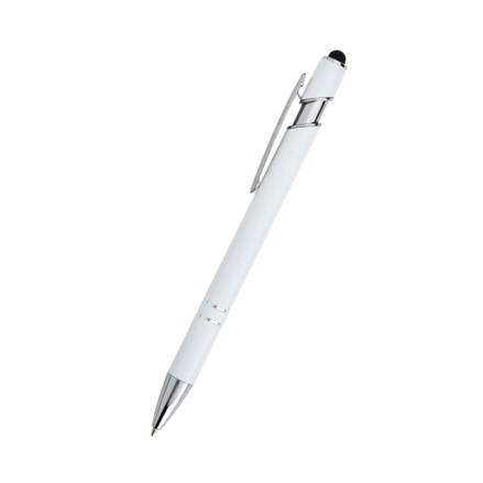 Caneta de Metal com Touch Brilho com Detalhes Prata - Personalizada