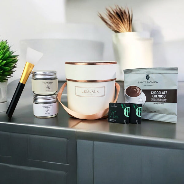 Kit Presente Corporativo Argila e Chocolate Cremoso - LeBlank Corporativo