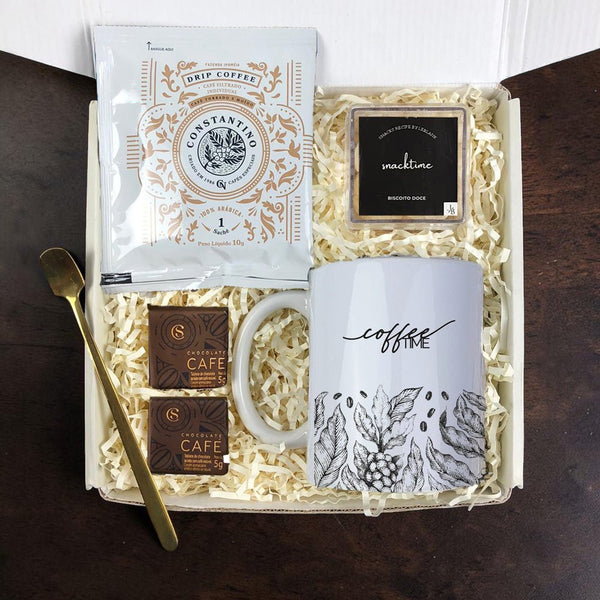Foto do Kit Presente Corporativo Cafe com Snack e Caneca Personalizada