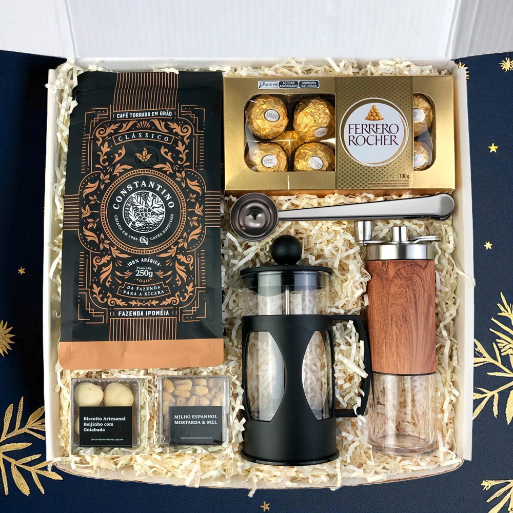 Kit Presente Corporativo Cafe Constantino em Graos Premium - LeBlank Corporativo