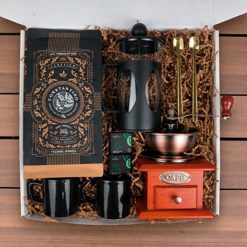 Kit Presente Corporativo Cafe Gourmet Vintage - LeBlank Corporativo