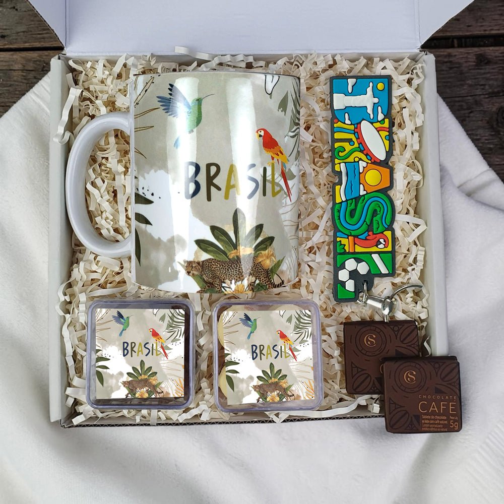 Kit Presente Corporativo Caneca Personalizada e Snacks - LeBlank Corporativo