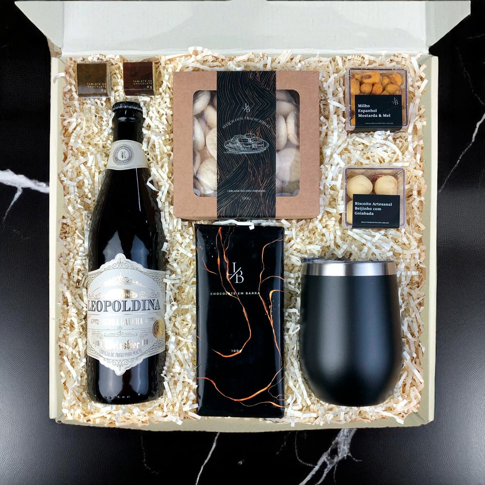 Kit Presente Corporativo Cerveja com Copo Termico - LeBlank Corporativo