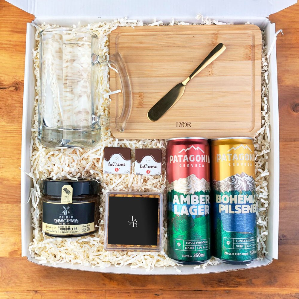Kit Presente Corporativo Cerveja Patagonia e Copo de Chopp - LeBlank Corporativo