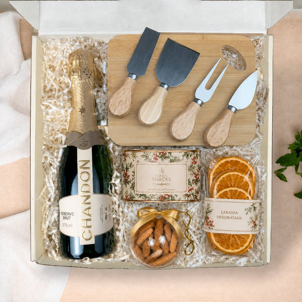 Kit Presente Corporativo Chandon com Enfeite de Natal Gourmet - LeBlank Corporativo