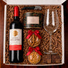 Kit Presente Corporativo com Vinho Natalino e Taca Personalizada - LeBlank Corporativo